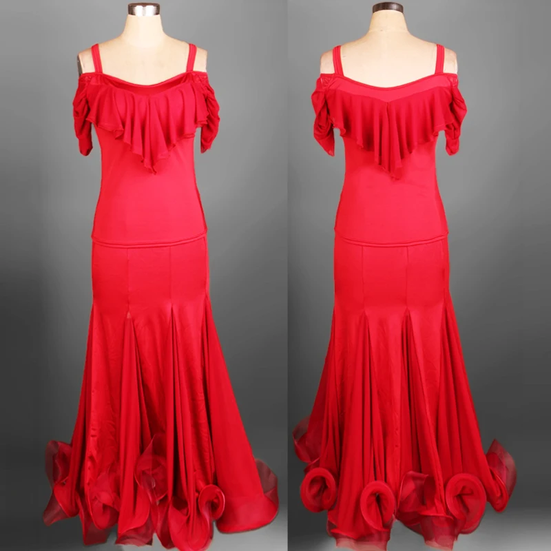 Бальные платья для танцев 2018 Новая женская юбка фламенко 4 цвета платье бальных