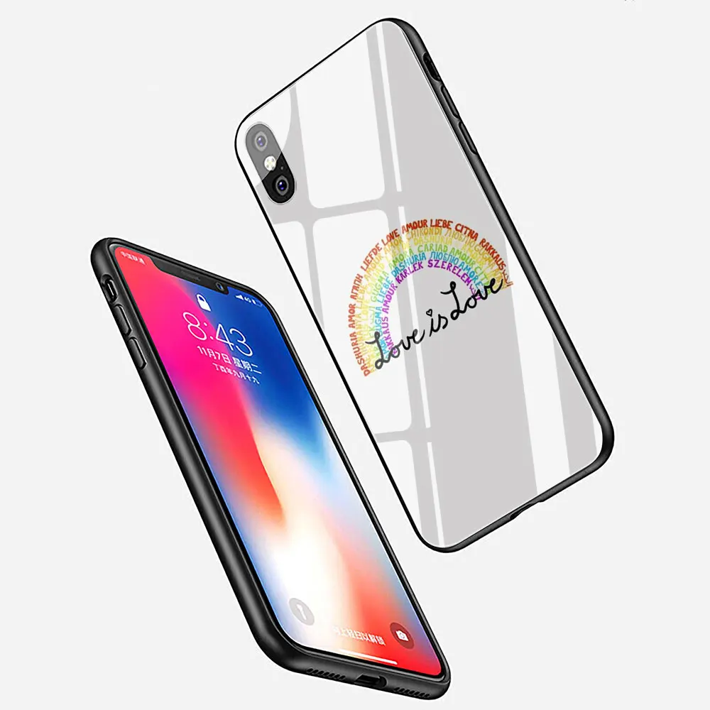 Чехол для телефона из закаленного стекла геев лесбиянок ЛГБТ радуга гордость