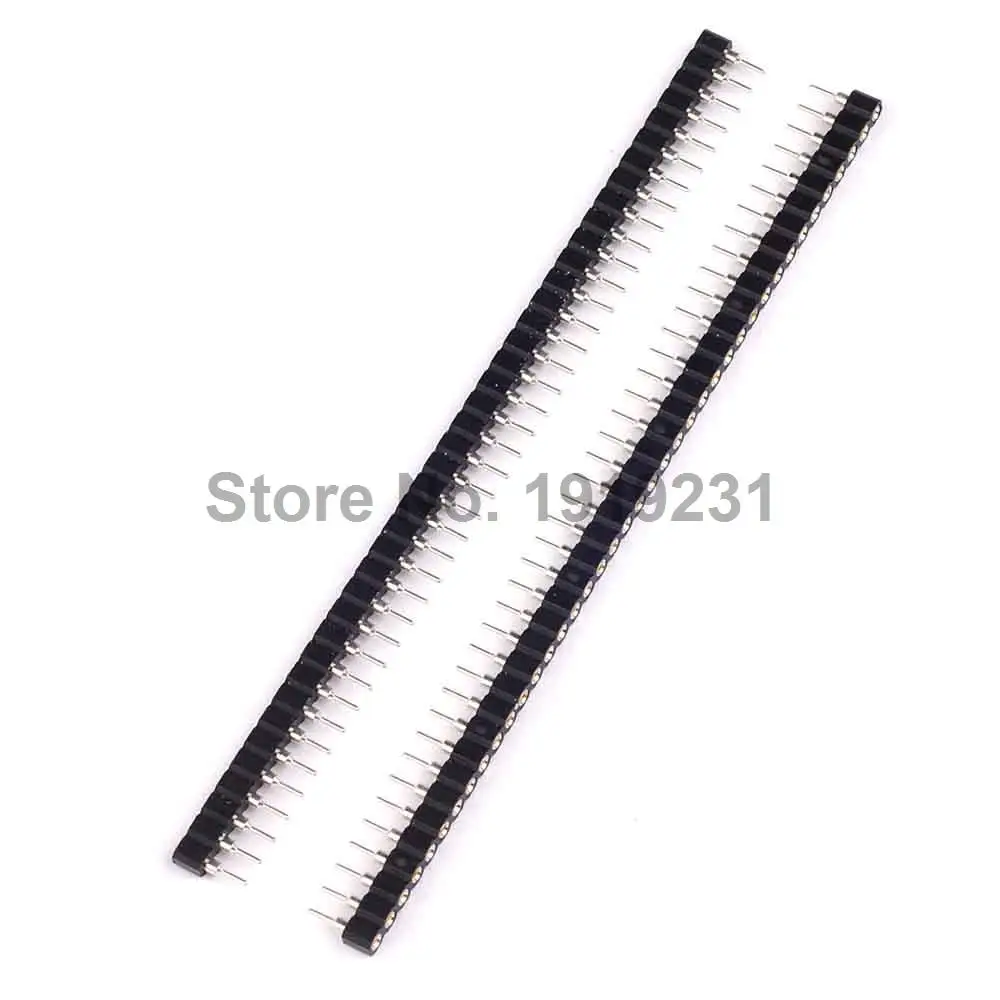 

10PCS 1x40 Pin 2.54 Round Female Pin Header Connector