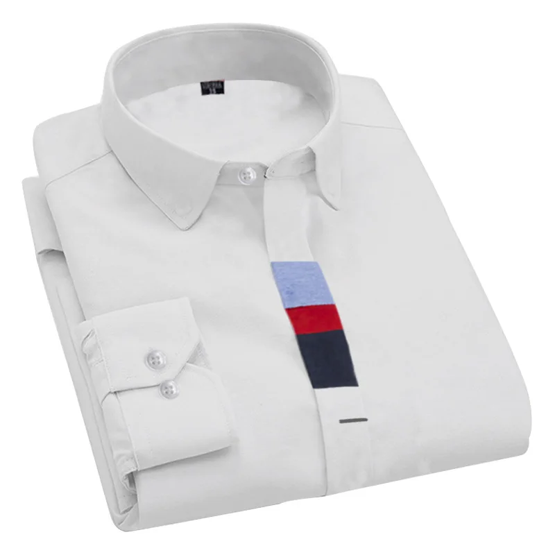 2017 Повседневное социальных официальная рубашка Для мужчин с длинными рукавами