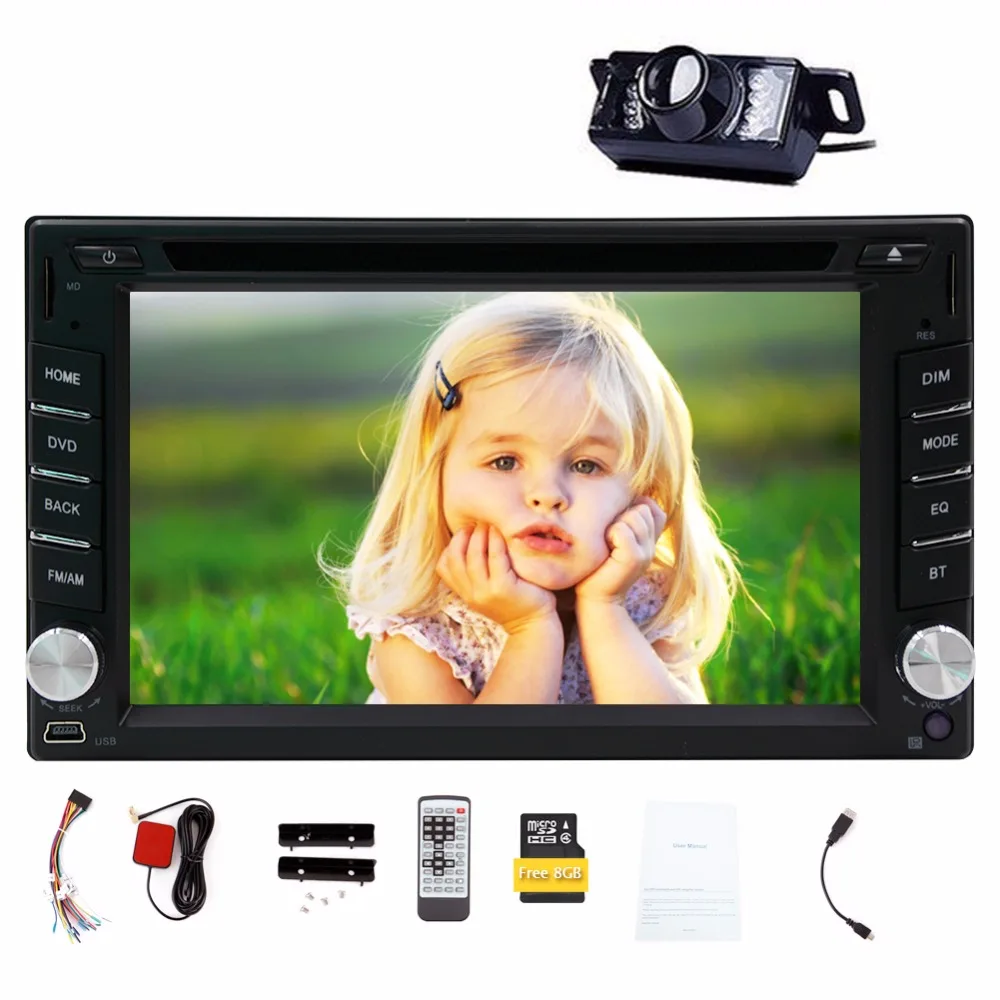 2 DIN цифровой Сенсорный экран dvd-плеер GPS навигации стерео Встроенный Bluetooth Радио