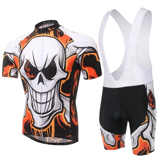 CC0318 2 Xintown skull Велоспорт Джерси mallot ciclismo Спорт на открытом воздухе майки для мотокросса bycicle мужские Дешевые Аутентичные Спортивные майки набор - Цвет: CC0318 2