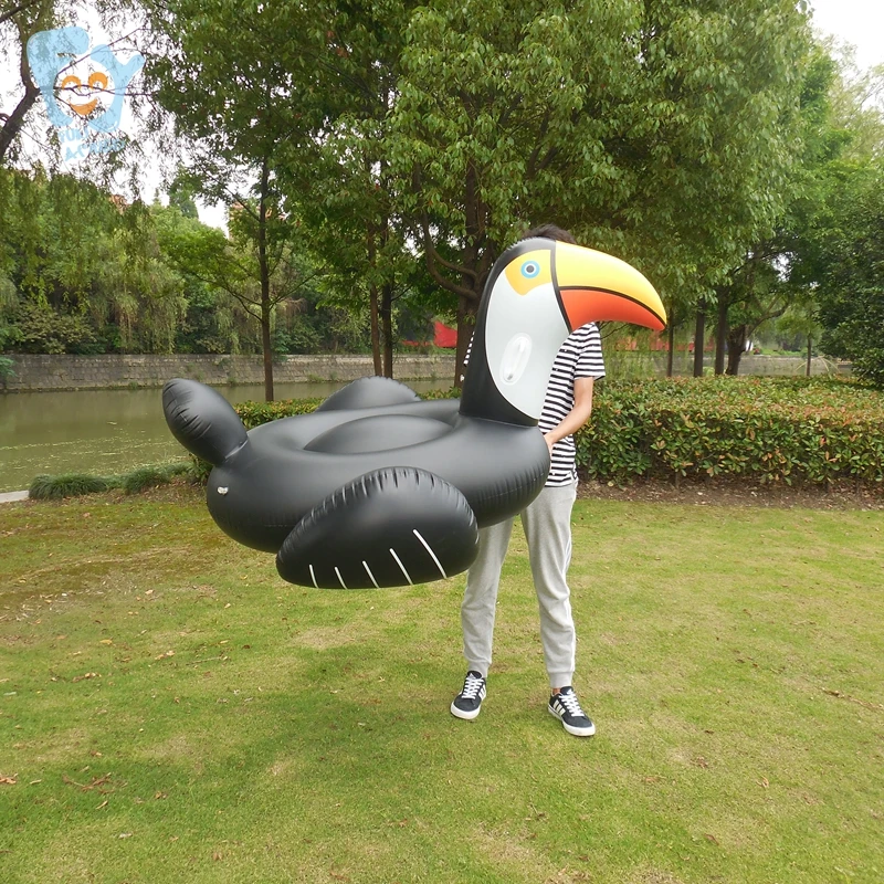 Плавательный поплавок надувной черный Toucan ездить на воде игрушки бассейн