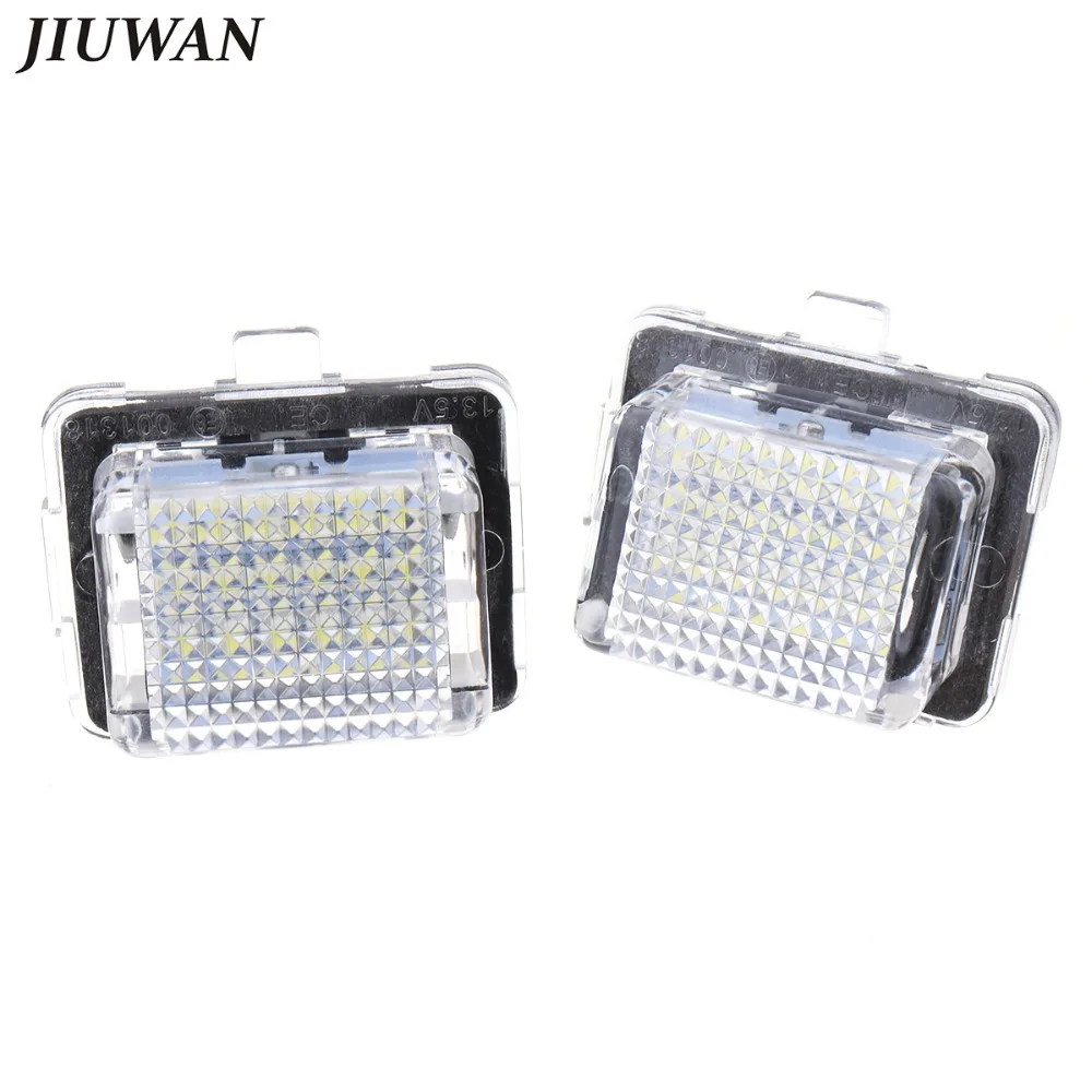 JIUWAN 1 Pair Car LED Number License Plate Light Auto White Highlight Rear Lamp for Benz W204 W207 W212 W216 W218 W221 W231 R231 |