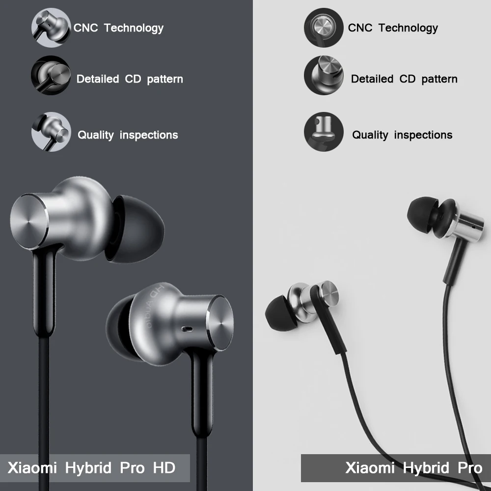 Оригинальный Xiao mi Гибридный Pro HD наушники шумоподавление Xiaomi Earset In-Ear круг