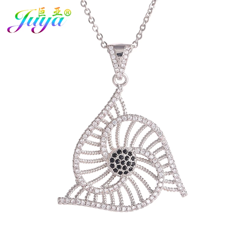 

Juya Handmade Sweater Necklace Micro Pave Zircon Greek Eye Flating Flower Pendant Necklace For Women Girls Christmas Necklace