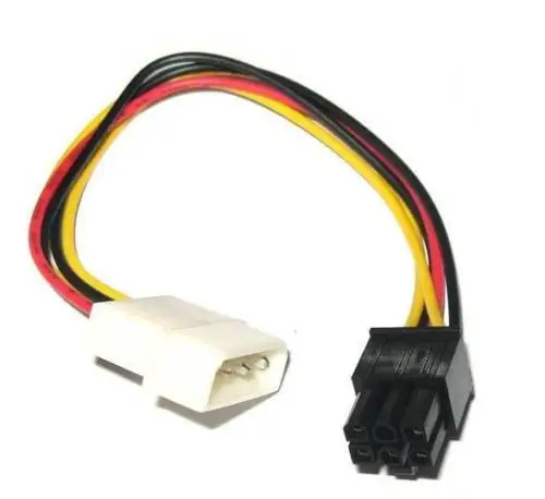 5 шт. diy PCI-E PCIe ATI nVidia видеокарты 4-контактный кабель питания Molex на 6-контактный |