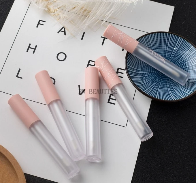 

100Pcs/Lot Empty Liquid Lipstick Lip Balm Tube Pink Cream DIY Lip Gloss Cream Containers Makeup Sample Bottles