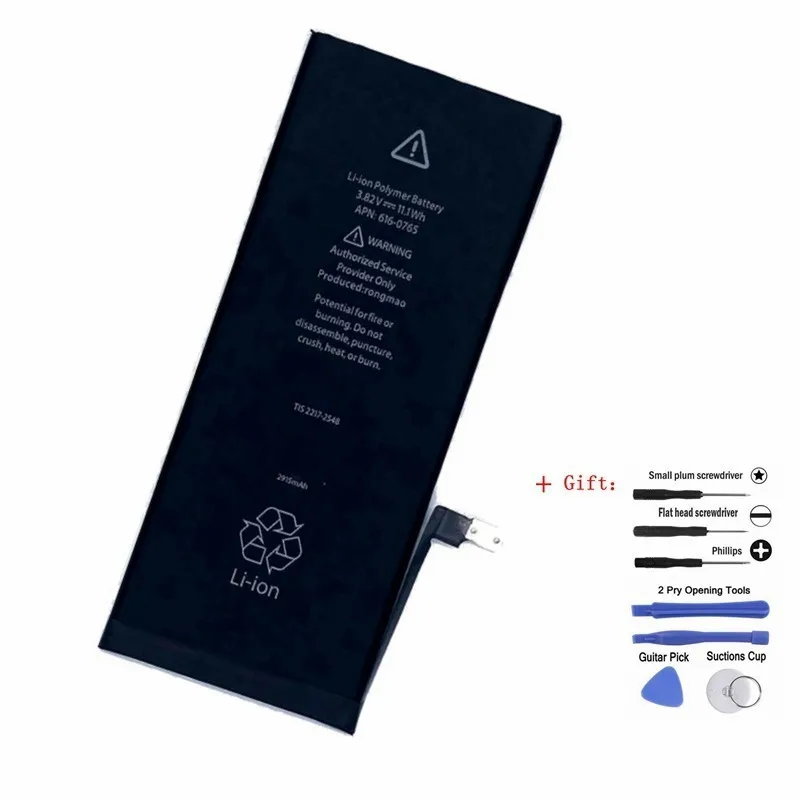 2915mAh литий-ионный аккумулятор для Apple iPhone 6 plus Замена батарея для телефона аккумулятор с машинным набором инструментов батареи 0 цикл