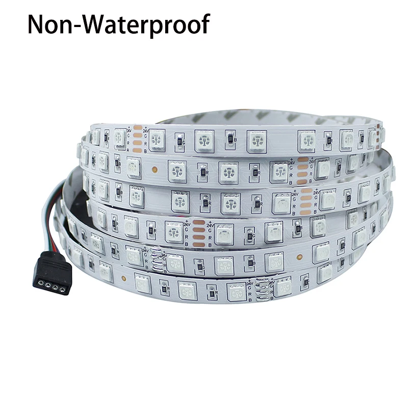Светодиодная лента DC24V SMD 5050 60 светодиодов/м 5 м/лот гибкая светодиодная диодный