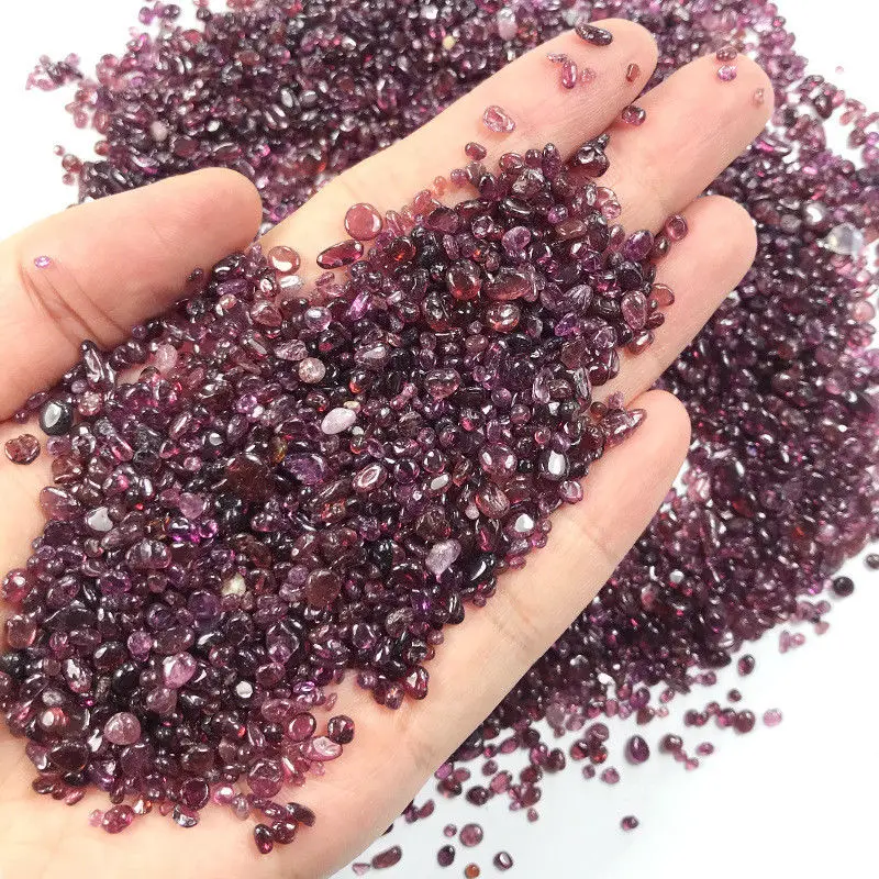 

100g Natural Garnet Quartz Crystal Gravel Tumbled Bulk Stone Decoration
