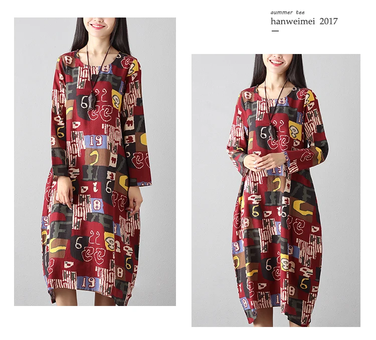 Мода Граффити АСИММЕТРИЧНЫМ ПОДОЛОМ лен и хлопок с длинным рукавом джемпер