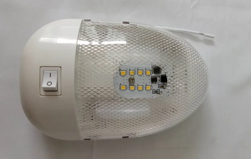 12V LED один купол потолочный светильник 200LM натуральный белый RV Кемпер трейлер