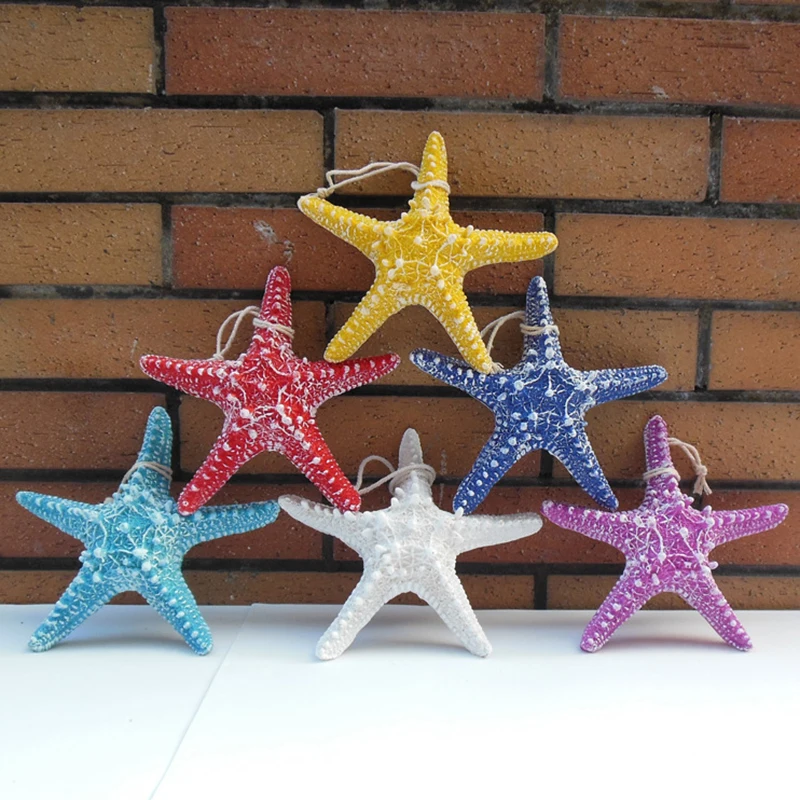 

16CM Nordic Mediterranean Style Sea Shells Marine Crafts Ornaments 6-Colors Starfish Home Decoration Accessories Starfish