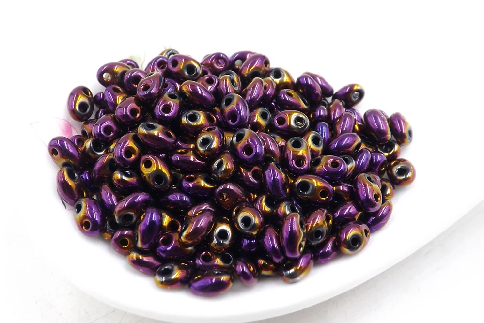 Горячая новинка 5x2 5 мм блестящие бусины из чешского стекла с двумя отверстиями 240