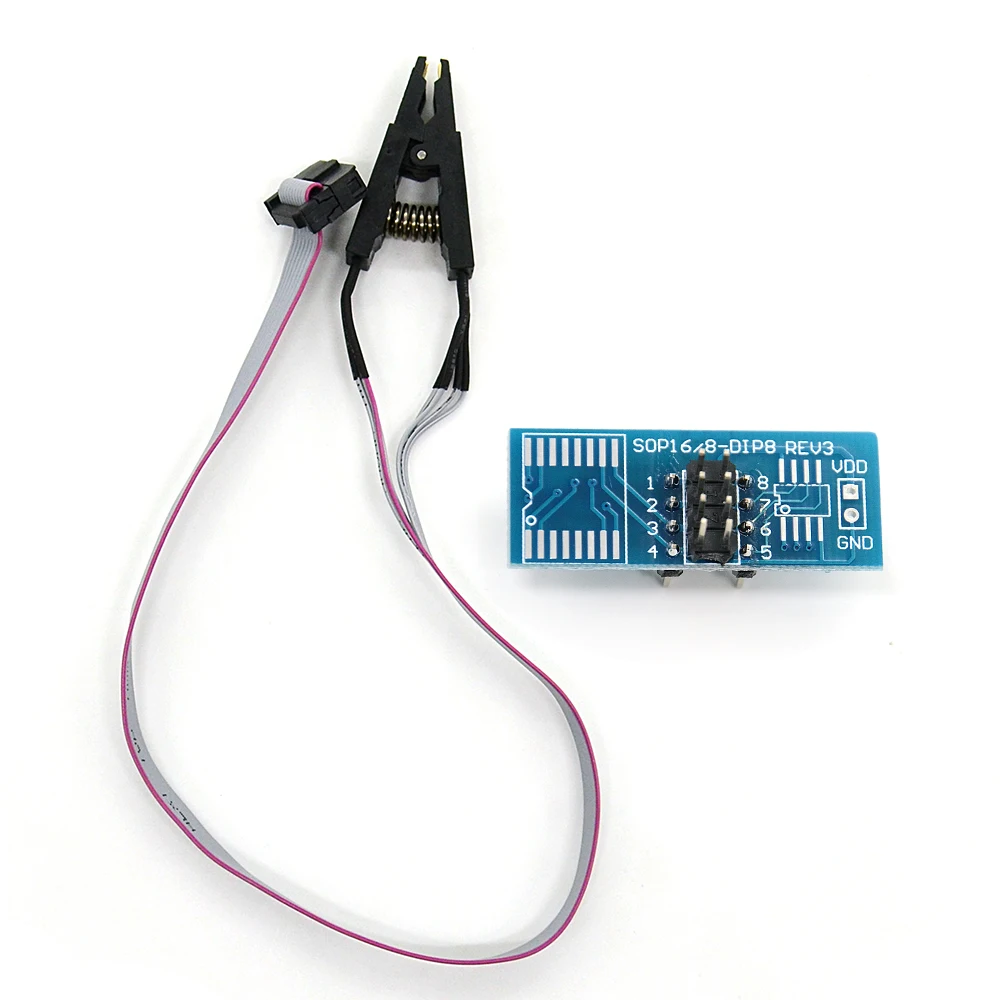 SOIC8 SOP8 флэш чип формата DIP8 Зажим для проверки ИС разъем Adpter BIOS 24 25 93 USB программатор