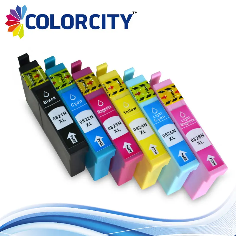 1 комплект совместимый чернильный картридж T0821N T0826N для Epson Stylus Photo T50 R390 RX590 RX610 TX650