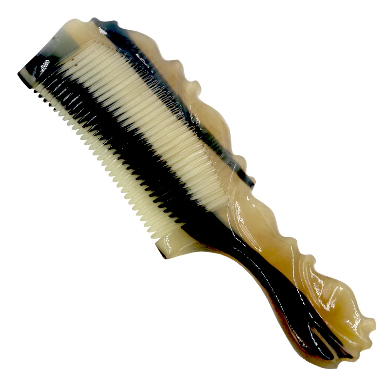 Высокое Качество Овечья рога гребень антистатические крокодильчик для волос