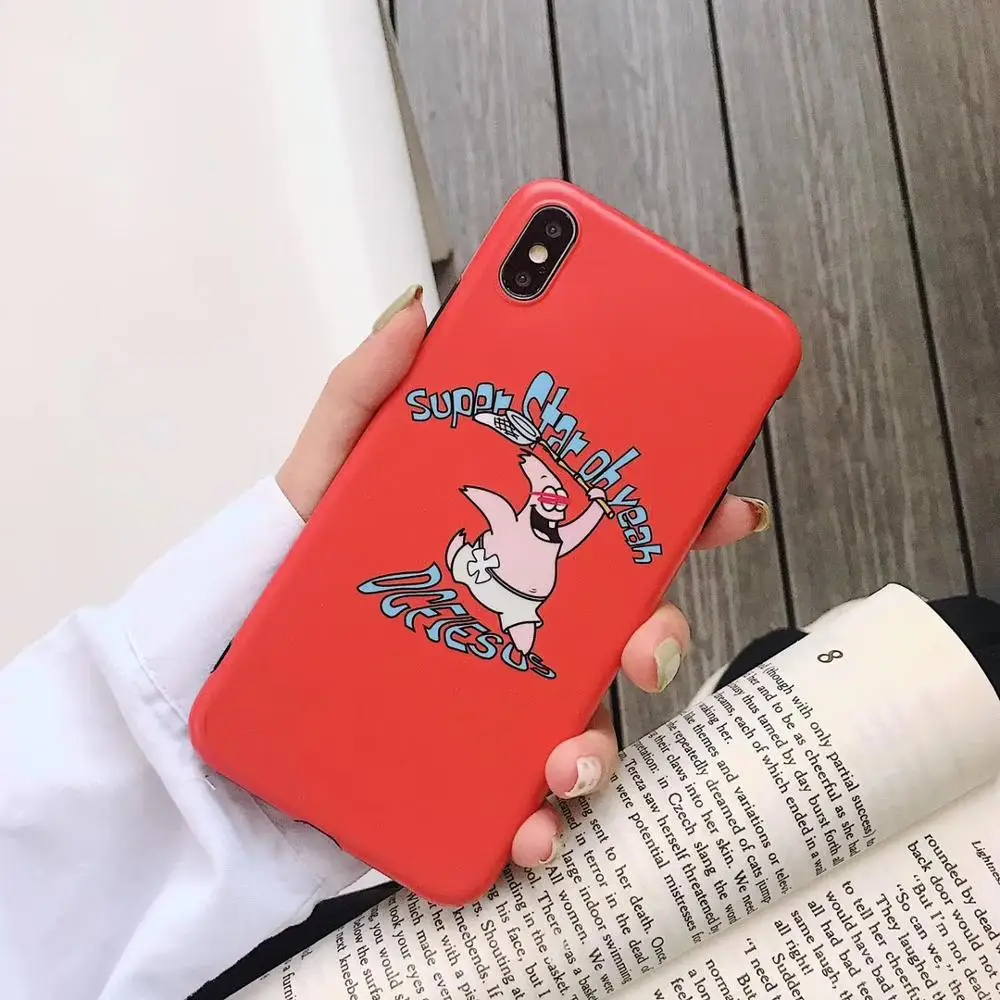 Cute Cartoon SpongeBob Square Pants Sponge Bob Phone Case for Apple iPhone XR XS Max X 8 7 6S Plus Cover soft Cases |