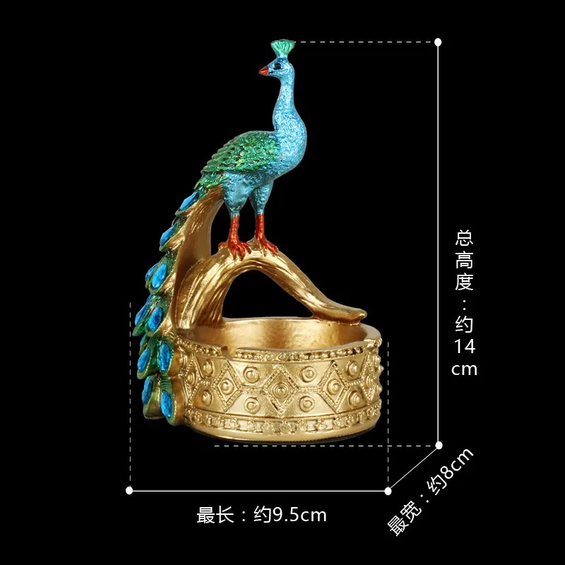European Resin Creative Individual Restaurant Bar KTV Large Peacock Ashtray Dishes for Birthday Gifts | Мебель
