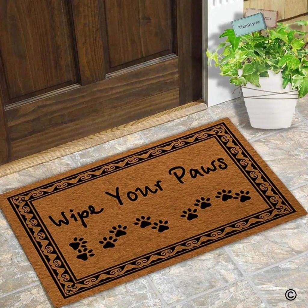 Doormat Entrance Floor Mat Funny Wipe Your Paws Door mat Decorative Indoor Outdoor | Дом и сад