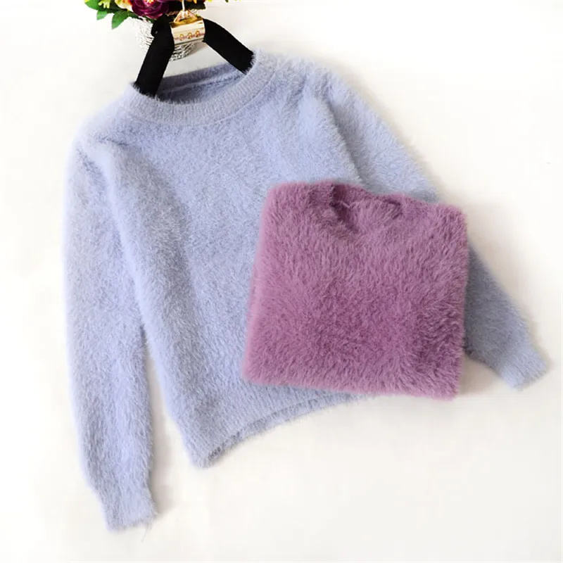 Кашемировый свитер новинка 2019 зимний теплый пуловер с круглым вырезом и длинным