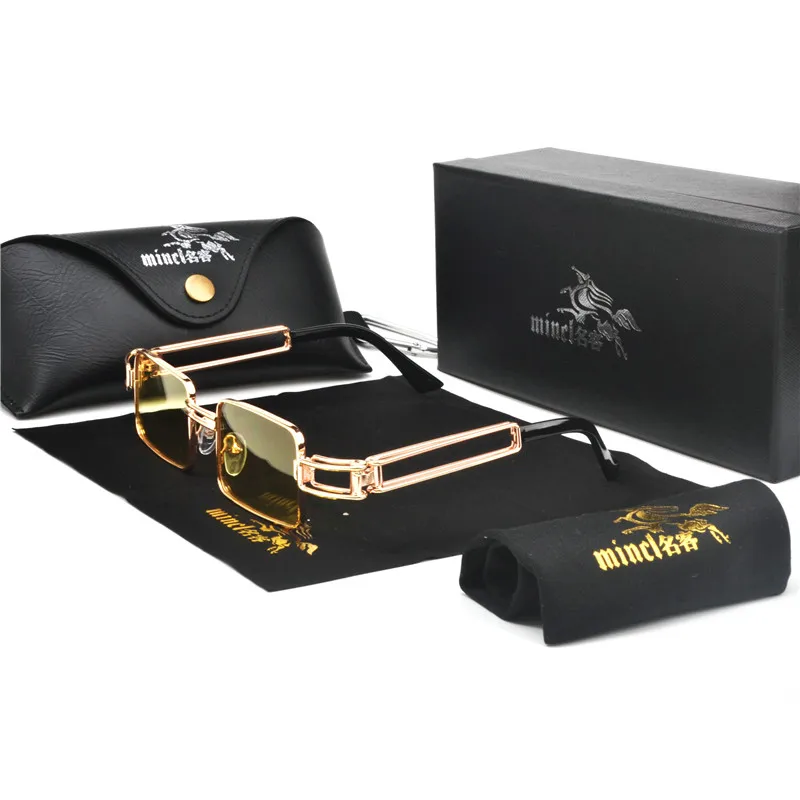 Маленькие солнцезащитные очки в стиле панк для женщин и мужчин винтажные