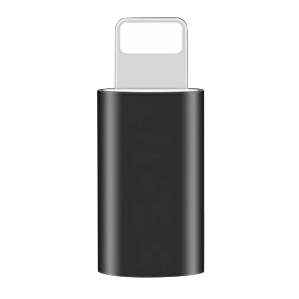Black ACCEZZ Портативный Micro USB для освещения для Apple адаптеры для iphone X XS XR 6 7 5 Plus синхронизация зарядное устройство OTG мини конвертер для ipad - Цвет: Black