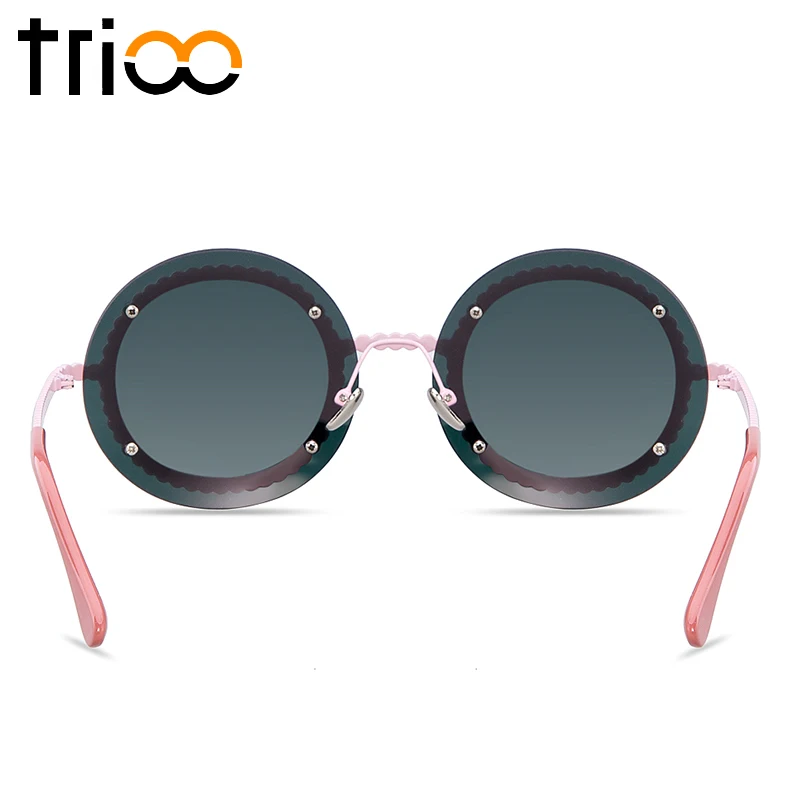 Очки солнцезащитные TRIOO женские круглые модные роскошные солнечные очки с