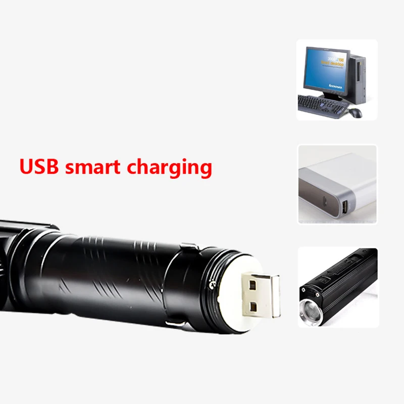 Usb фонарик xml t6 встроенный 18650 Аккумулятор Открытый Кемпинг Рыбалка Приключения