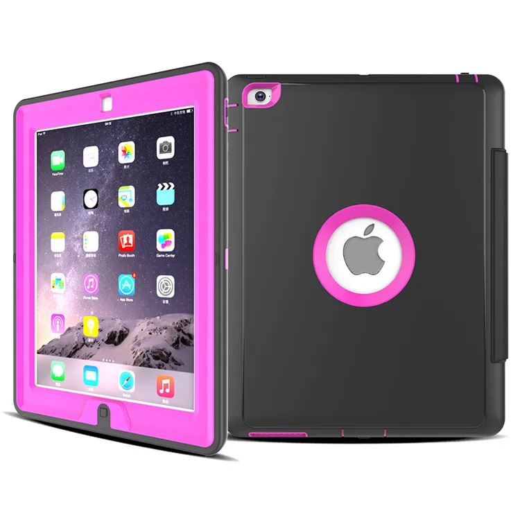 Rose Чехол для apple ipad 4 дети Безопасный противоударный ТПУ Стенд чехол для ipad 2/3/4 планшет 360 полная защита - Цвет: Rose