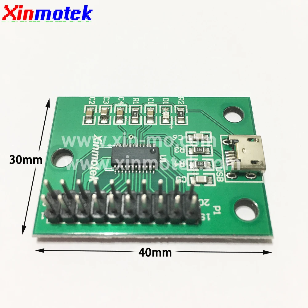 Xinmotek XM-08 один плеер аркадная игра контроллер для PS3 ПК Android Raspberry Pi, Нулевая задержка USB энкодер, JAMMA MAME машина
