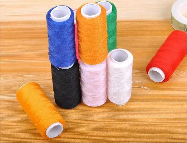 200 ярдов/рулон цветная полиэфирная швейная машинка|sewing line|sewing threadhand sewing thread |