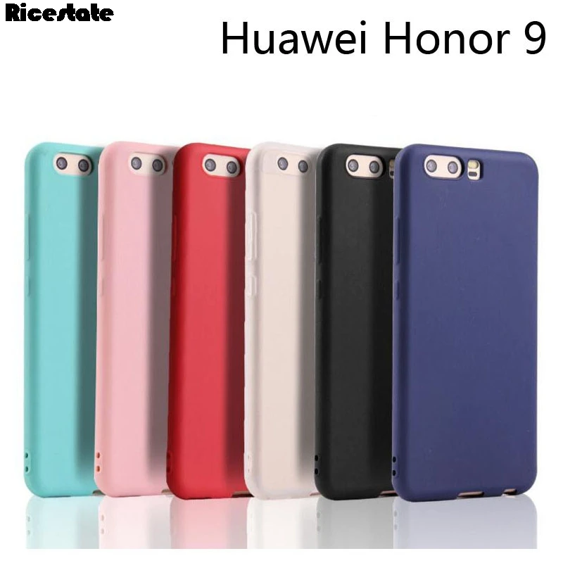 Fundas для Huawei Honor 9 прозрачный ТПУ и матовый однотонный чехол Honor9 задняя крышка