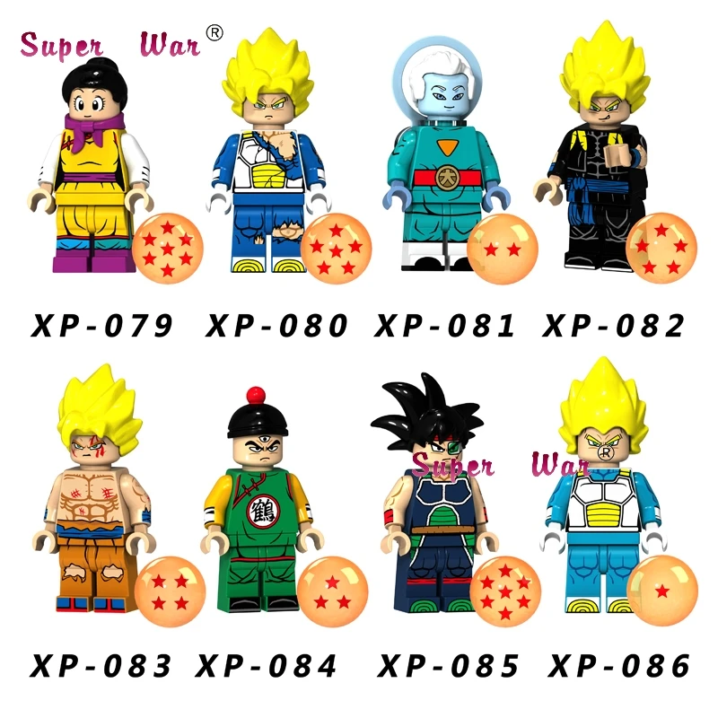XP79-86 1 Набор, серия из фильма, 2 игры, пираты из Caribbean Dragon Ball Z, Джек Воробей, строительные блоки, игрушки для детей - Цвет: XP79-86