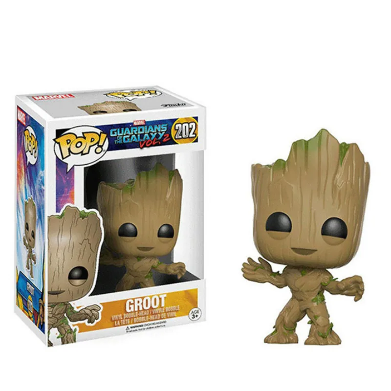 Funko POP Marvel стражи Галактики Grootted Avengers3 groots brinquedos фигурка игрушки для детей Рождественский подарок - Цвет: BOX
