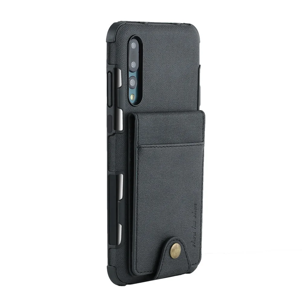L-FADNUT Vintage Card Pocket Holder Phone Case For HUAWEI P20 Lite Pro Slim High Shockproof Bumper Unique Retro Cover Funda Capa | Мобильные