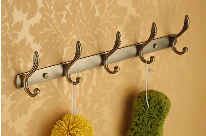 Модные европейские античные бронзовые Крючки для халата из цинкового