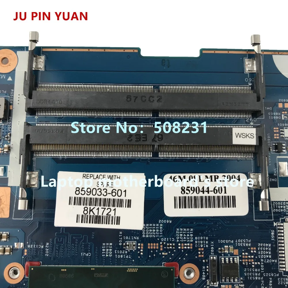 JU PIN YUAN 859033-601 15289-2 448.08E01.0021 для ноутбука hp 17-X 17T-X Материнская плата ноутбука с i5-7200U полностью протестирована