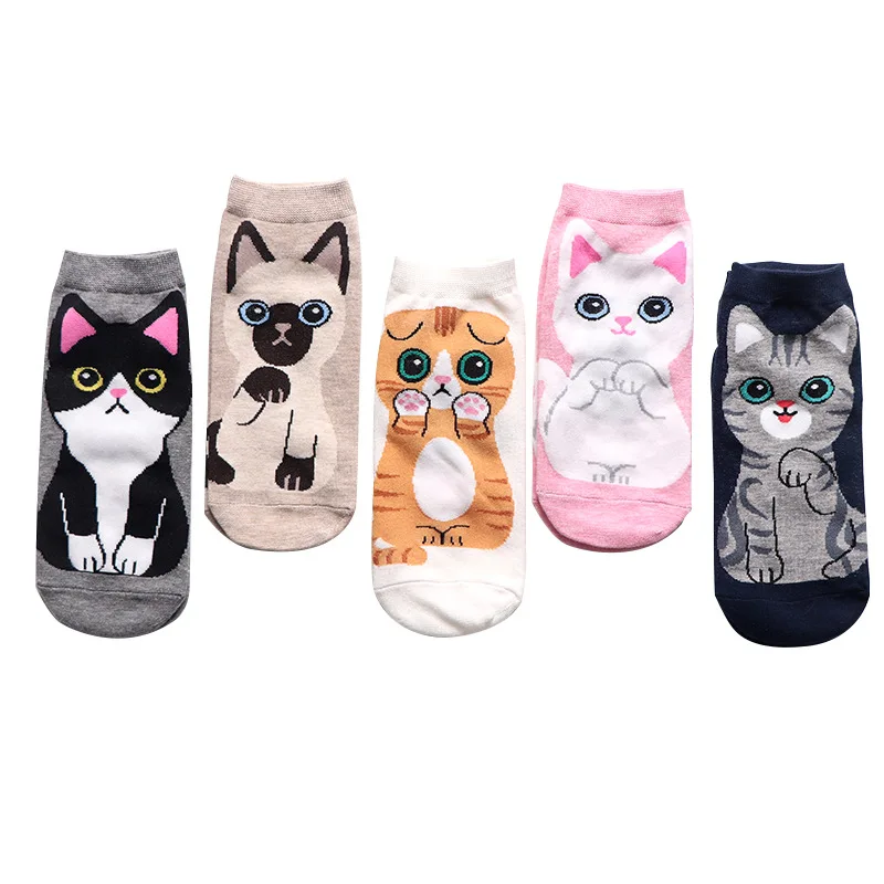

2019 adult straight socks Women's cute cartoon socks spring and summer new boat socks breathable cotton socks Japanese