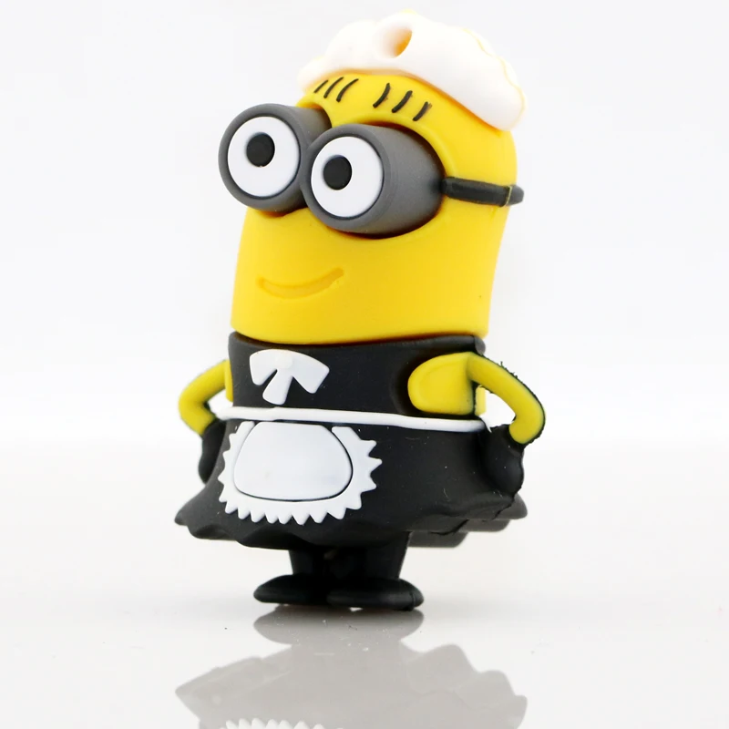 Мультфильм флешки 128 ГБ USB Flash Drive 64 накопитель 32 16 8 Симпатичные Миньон женские кук