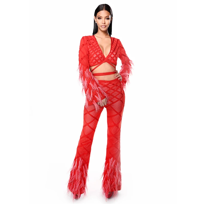 2018 Новое поступление Модные Длинные рукава из двух частей комбинезон Для женщин