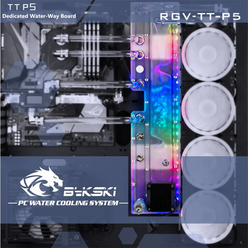 Акриловая водная доска BYKSKI решение для водяного охлаждения RGB/A RGB освещения Tt Core P5