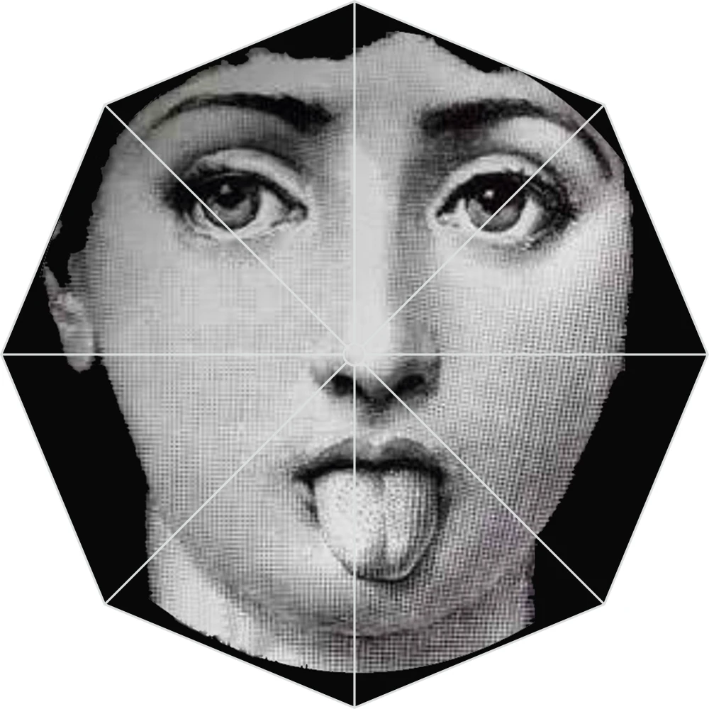 Винтажный автоматический зонт fornazetti Art beauty Face с черепом, модный пляжный зонт, зонтики солнце/женский зонт от дождя