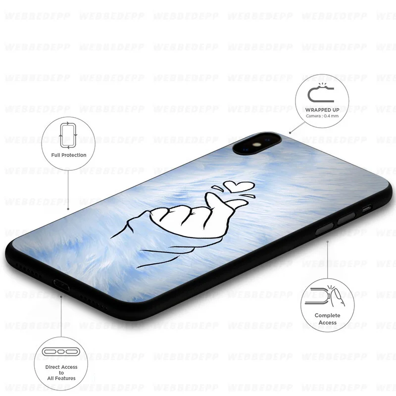 Мягкий чехол WEBBEDEPP Love on finger Kpop для Huawei Mate Honor 20 6A 7A 7C 7X 8 9 9X 10 View Lite Pro 30 |