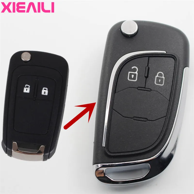 XIEAILI 10 шт. OEM 2 кнопки модифицированный откидной складной чехол для дистанционного