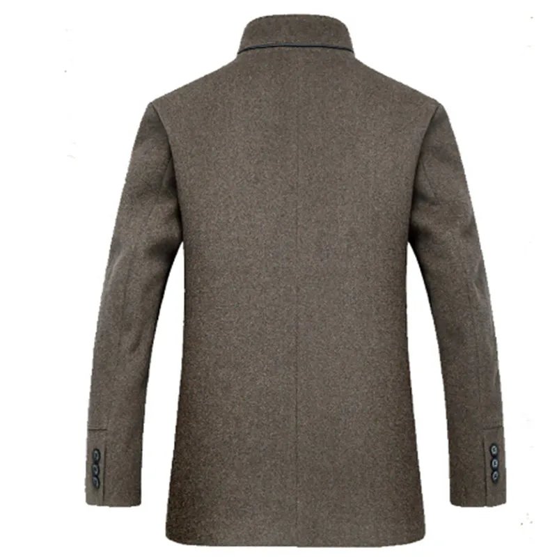 50% высококачественное шерстяное пальто 2018 зимнее мужская приталенная куртка