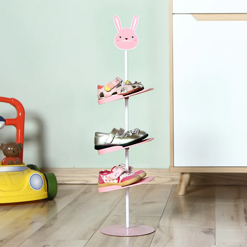 Трехмерная детская полка для обуви с животными из мультфильмов простая дверь