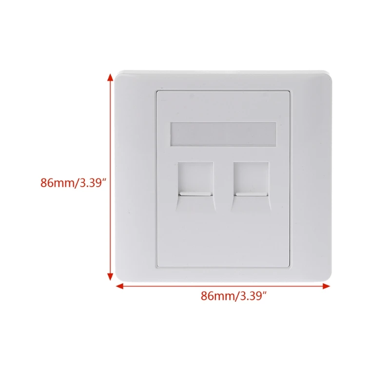 2 порта CAT5 RJ45 сетевая настенная пластина с разъемом Female To Female|Соединители| |