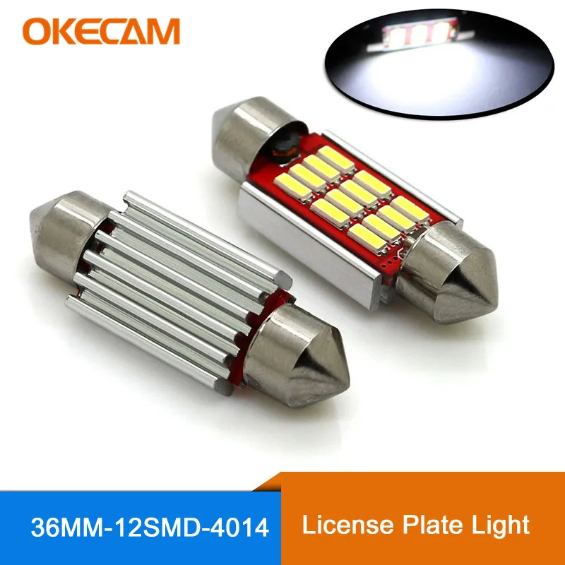 OKECAM 2x C5W CANBUS без ошибок фотолампа 36 мм белая 4014 SMD подсветка номерного знака для